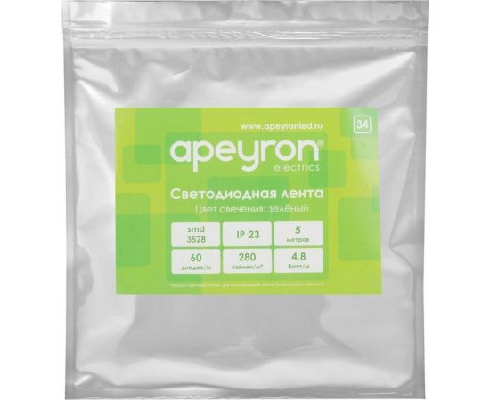 Светодиодная лента Apeyron 12В, 4.8 Вт/м 34 00-34 – изображение 5