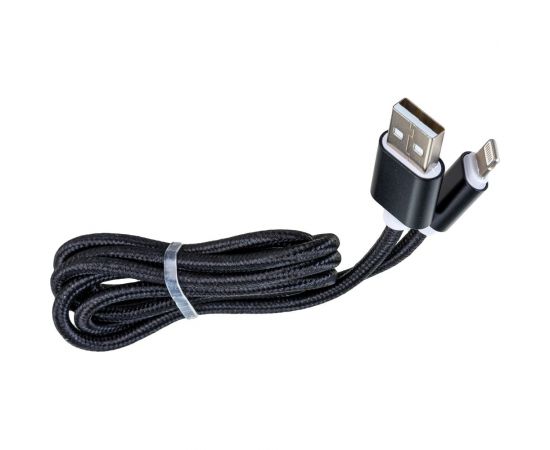 Дата-кабель AKAI USB 2.0 8-pin Apple Lightning черный CE-604B 