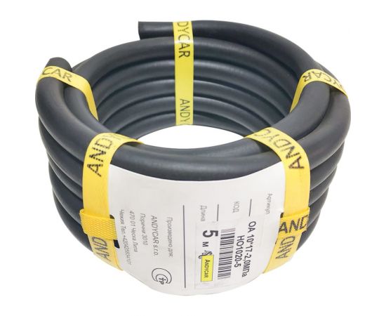 Шланг резиновый 3-х слойный маслобензостойкий ГОСТ 10362-2017 (10х17 мм; 20 атм.; способ усиления-оплетка; бухта 5 м) Andycar HO1020-5 