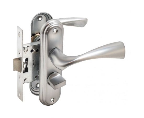 Защелка БУЛАТ ЗЩ1-Д03.07 (П) НОМОС (титан; правая; с фиксацией) 13954 