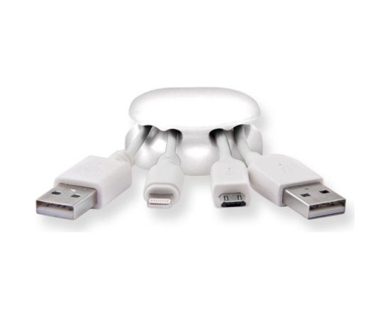 Кабельный зажим Belsis четырехместный закругленный EAN CM1105W 