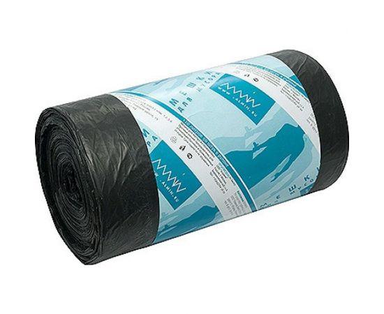 Мешок мусорный черный (50 шт/рул; 120 л; 700x1100 мм; 20 мкм; ПНД) ALMIN AL-811012n 