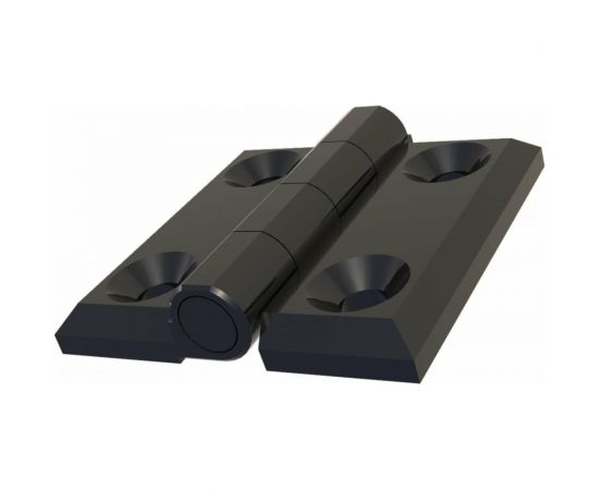 Накладная петля ТРИЗАМ ПН5050.1.5.4 (50х50 мм; металл; черная; 180 градусов; 4 отверстия М6) TRZ0096 