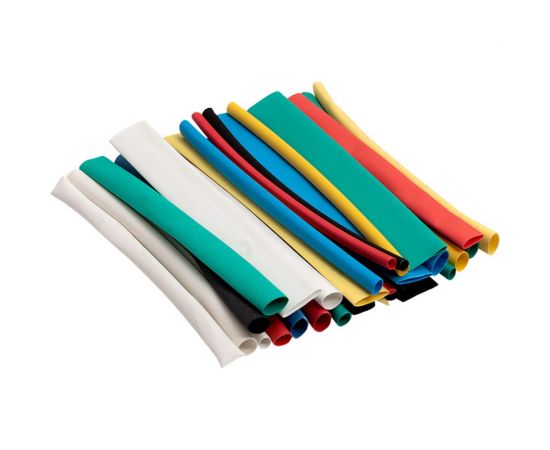 Набор термоусадочных трубок EKF PROxima ТУТ нг, 6 цветов по 5 штук, разного диаметра, 100мм tut-n-3-r 