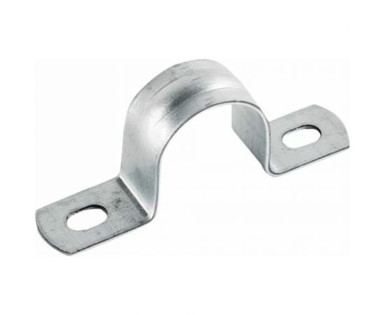 Оцинкованная скоба с двумя отверстиями Экопласт для трубы D14 мм, 5 шт. 43614-5 