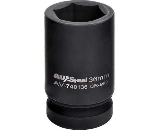 Головка ударная шестигранная удлиненная (36 мм; 1DR) AV Steel AV-740136 