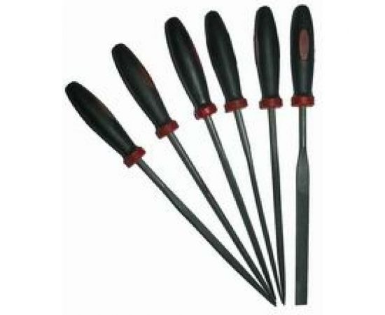 Надфили SKRAB 6 предметов с резиновой ручкой 21106 