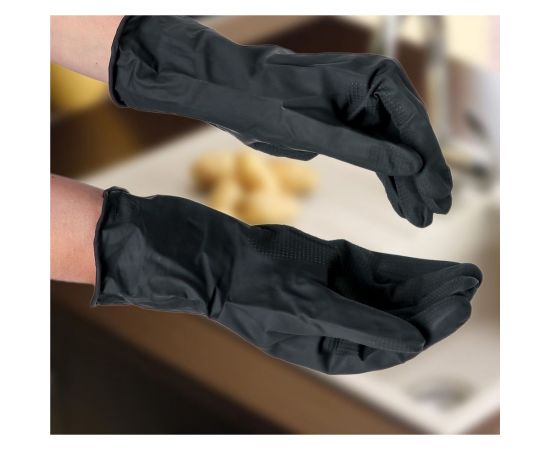 Хозяйственные защитные химически стойкие перчатки Доляна латекс, 55 г, размер L 2369324 – изображение 2