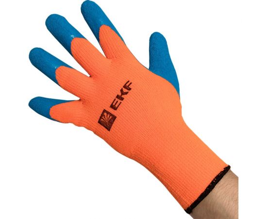 Рабочие утепленные перчатки EKF ПРОФИ ЗИМА с рельефным латексным покрытием, 10 класс, 9 размер pe10lt-9-pro – изображение 2