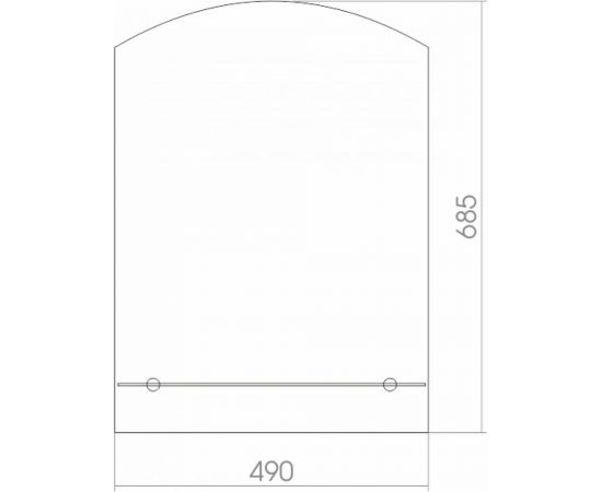 Зеркало mixline Шанс-Люкс с полкой и фацетом 525423 – изображение 2