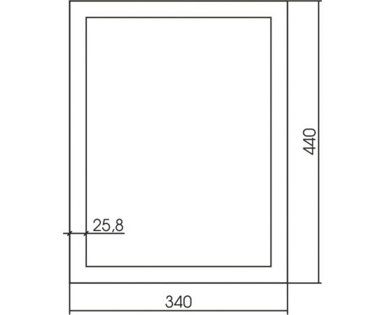 Зеркало MIXLINE ""Магнат"" серебро 340x440 ШВ., полистирол 547296 – изображение 2