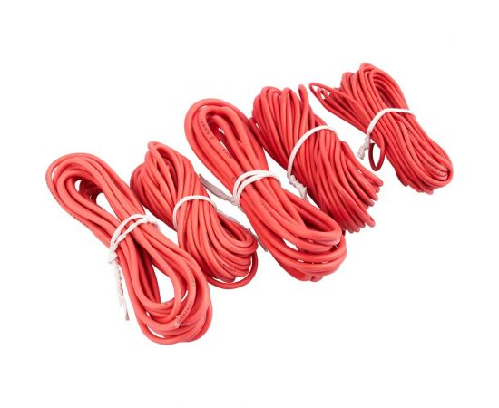 Набор автопроводов REXANT ПГВА Ассорти 0,50x5 м/0,75x5 м/1x3 м/1,50x3 м/2,50x2 м, красный 01-6552 – изображение 2