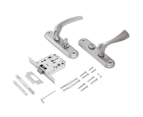 Защелка БУЛАТ ЗЩ1-Д03.07 (П) НОМОС (титан; правая; с фиксацией) 13954 – изображение 2