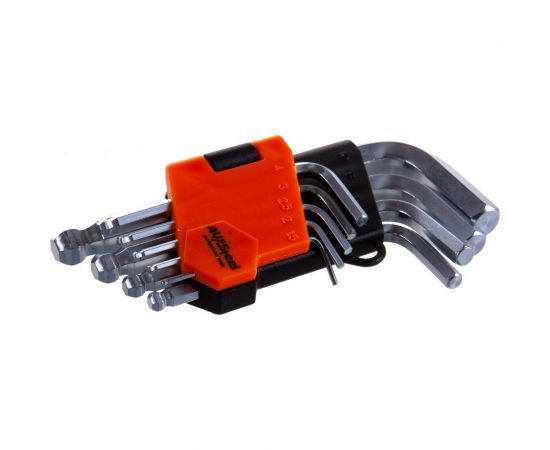 Набор ключей шестигранных с шаром AV Steel 9 предметов AV-364109 – изображение 2