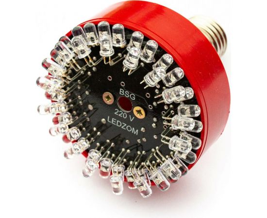 Светодиодная лампа LedZOM 220В, 10Кд, E27, красный, 3Вт, -50С /+ 50С, 170-250В LEDZOM 220В 10Кд – изображение 2