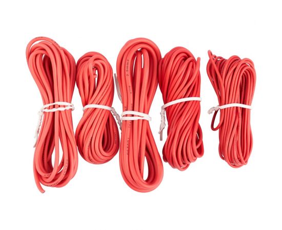 Набор автопроводов REXANT ПГВА Ассорти 0,50x5 м/0,75x5 м/1x3 м/1,50x3 м/2,50x2 м, красный 01-6552 – изображение 3
