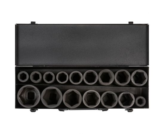 Набор головок ударных 16 шт, 17-50 мм, 90 мм, 3/4"", кейс Airline ATAS045 