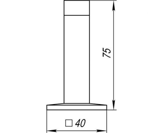 Дверной упор PUNTO DS PW-75 SN-3 матовый никель 34745 – изображение 2