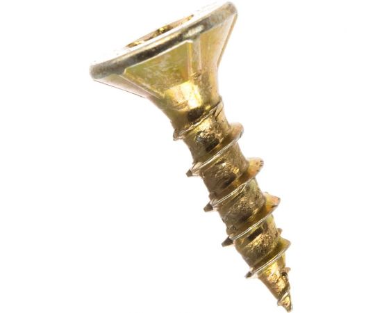 Шуруп Rusconnect CS 04016 с/нарез. д/дерева, потай, 4х16, 500 шт. Желтый цинк 310416 – изображение 2