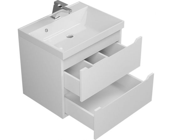 Подвесная тумба с раковиной uperwood Tanos 60 см, белая 291020225 – изображение 2