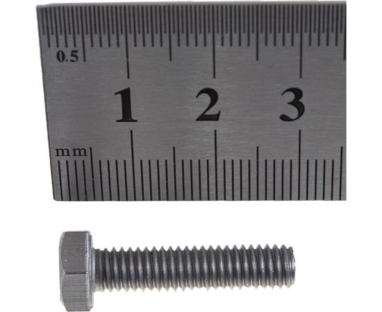 Болт с шестигранной головкой, с полной резьбой ЕВРОПАРТНЕР DIN 933 нержав. сталь, 6х25 мм, 6 шт. G2 2625 1 – изображение 2