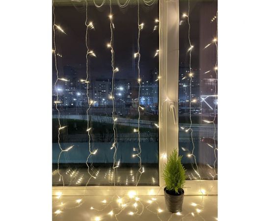 Гирлянда ЭРА ENOZ2B Дождь, занавес, 1мх2м, теплый свет, 96 LED, 24V, IP44 Б0041908 – изображение 3