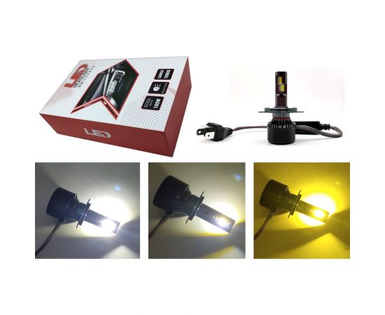 Светодиодная автолампа JR Autogift F6-H4-3color 2 шт. LH0012 – изображение 3