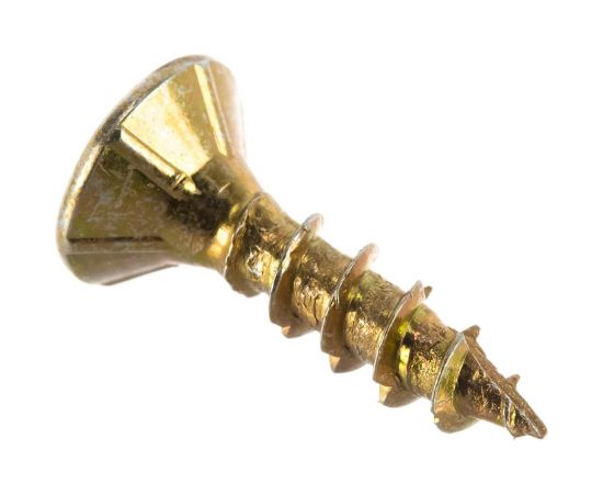 Шуруп Rusconnect CS 04016 с/нарез. д/дерева, потай, 4х16, 500 шт. Желтый цинк 310416 – изображение 3