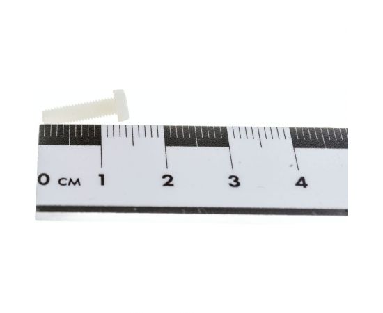 Винт с цилиндрической головкой со шлицем DINFIX DIN 84, полиамид (пластик), M3x12, 10 шт. 00-00001485 – изображение 4