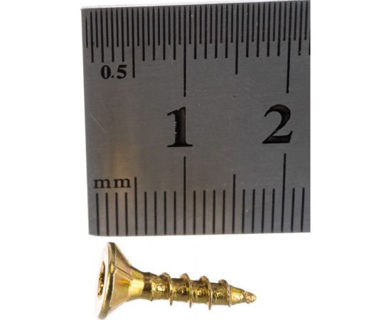 Шуруп Rusconnect CS 04016 с/нарез. д/дерева, потай, 4х16, 500 шт. Желтый цинк 310416 – изображение 4