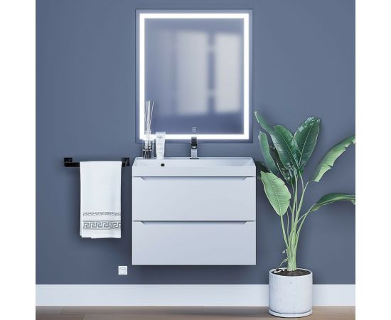 Подвесная тумба с раковиной uperwood Tanos 70 см, белая 291020226 – изображение 4