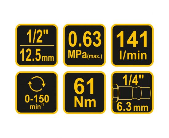 Пневмотрещотка VOREL 1/2" 81117 – изображение 5