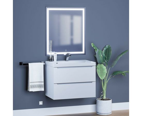 Подвесная тумба с раковиной uperwood Tanos 70 см, белая 291020226 – изображение 5