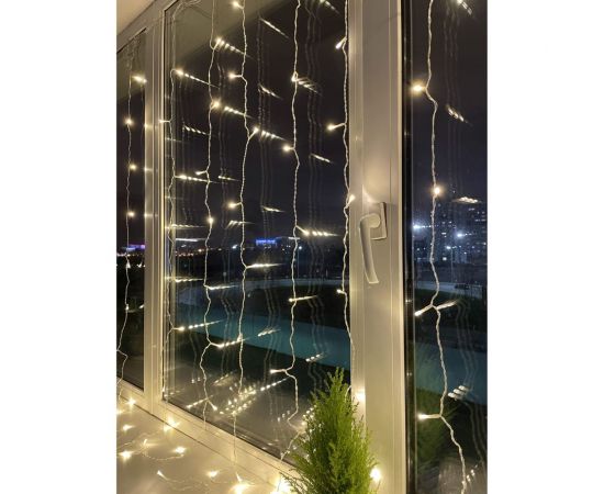 Гирлянда ЭРА ENOZ2B Дождь, занавес, 1мх2м, теплый свет, 96 LED, 24V, IP44 Б0041908 – изображение 5