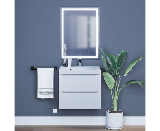 Подвесная тумба с раковиной uperwood Tanos 60 см, белая 291020225 – изображение 6