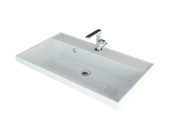 Подвесная тумба с раковиной uperwood Tanos 70 см, белая 291020226 – изображение 8