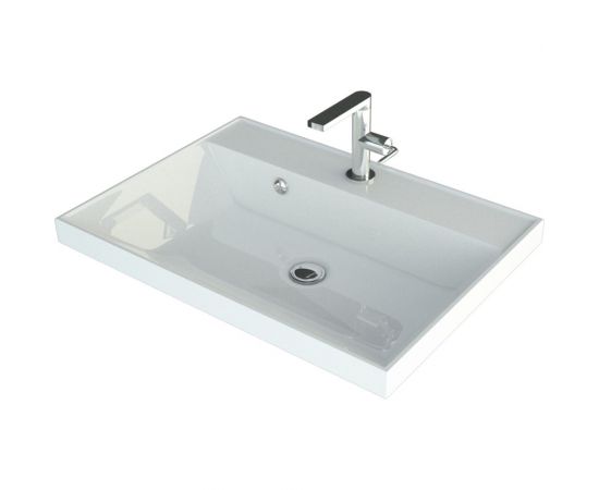 Подвесная тумба с раковиной uperwood Tanos 60 см, белая 291020225 – изображение 10