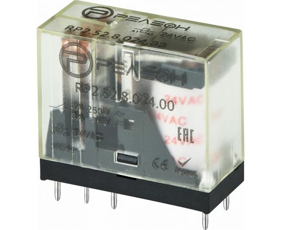 Промежуточное реле РЕЛЕОН 2 перекидных контакта 5А 24В AC RP252802400 