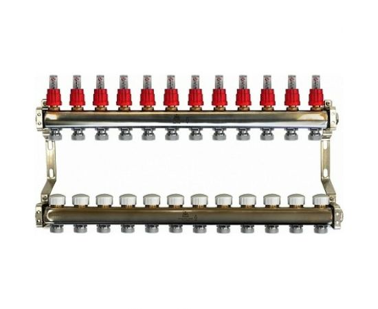 Коллекторный блок для теплого пола 1x3/4EU отв.-12 Gekon GK 74112 