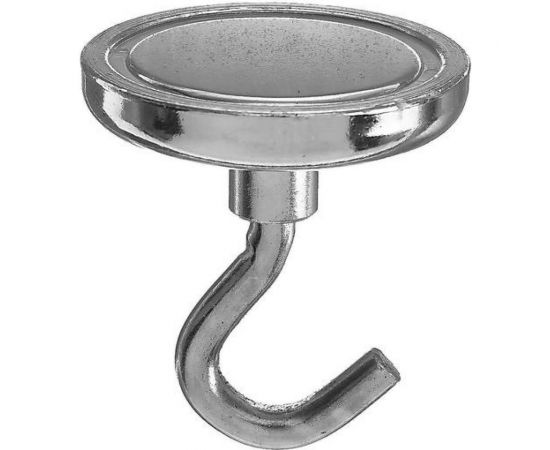 Неодимовый магнит с крючком для авто Cartage диаметр 42 мм, сцепление 61 кг 4790152 