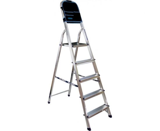 Алюминиевая шестиступенчатая стремянка с органайзером Алюмет Ам706АК 