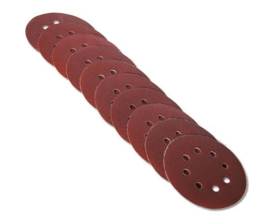 Круг абразивный перфорированный 125 мм, P120 106-125 мкм, 10 шт. SANTOOL 060202-125-120 