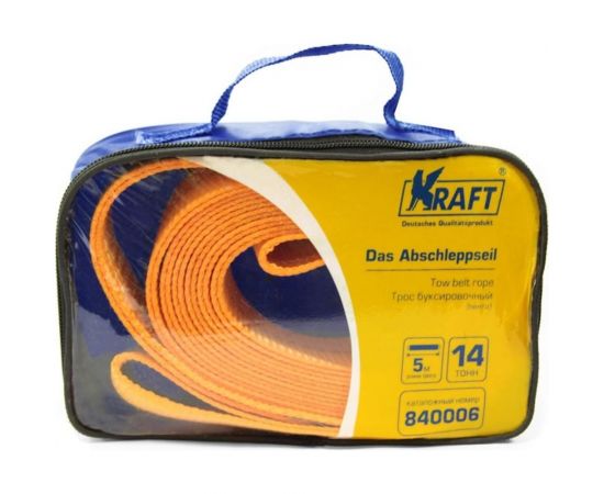 Буксировочный трос KRAFT 14 тонн KT 840006 – изображение 2