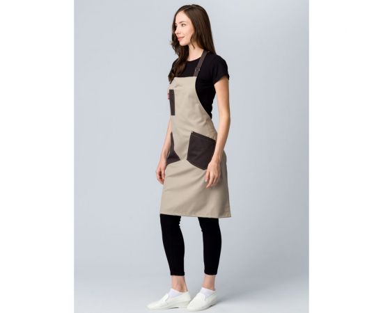 Универсальный фартук с грудкой Факел Крафт, бежевый/коричневый 87478103 – изображение 2