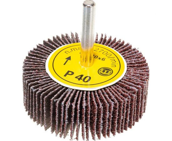 Круг шлифовальный лепестковый на шпильке (60х20х6 мм; P40) Русский Мастер РМ-53265 – изображение 2