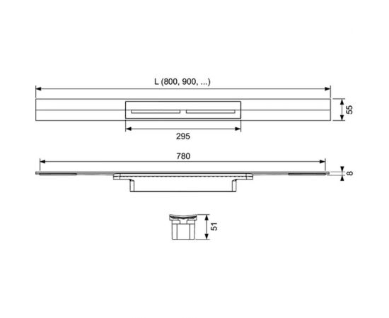Профиль для душа TECE 120 см 671200 – изображение 2