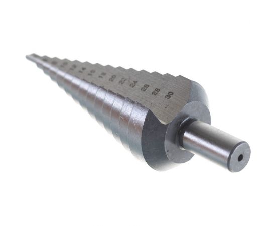 Сверло ступенчатое HSS 4-30х100 мм, 14 ступеней, хвостовик 10 мм Heller 22607 – изображение 2