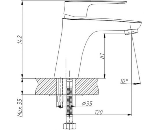 Смеситель для раковины Orange Mari хром M07-021cr – изображение 3