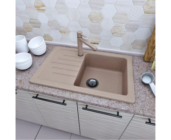 Кухонная мойка GranAlliance GA-41 песочный GA-41-302 – изображение 3