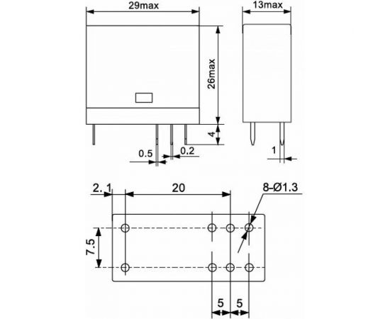 Промежуточное реле РЕЛЕОН 2 перекидных контакта 5А 24В AC RP252802400 – изображение 3